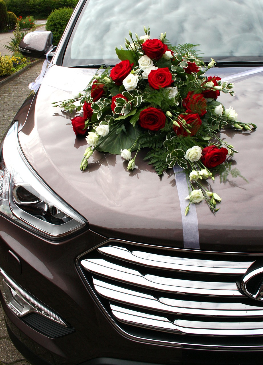 bridal car, flowers bouquet, wedding car, marriage, automobile, celebration, floral decorations, roses, decoration, vehicle, wedding car, wedding car, wedding car, wedding car, wedding car