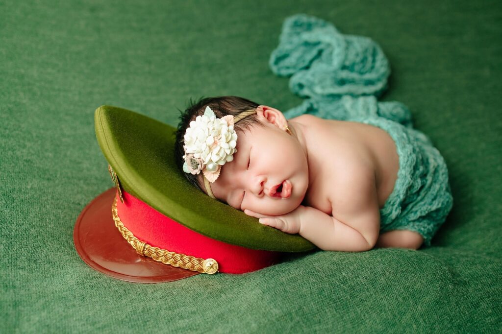 vietnamese baby, asian baby, baby photoshoot, infant, sleeping child, portrait